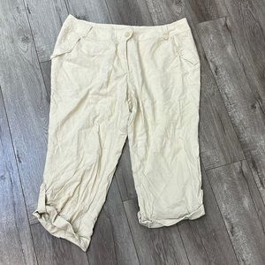 Caren Sport Linen Pants with adjustable length size 20 in excellent condition